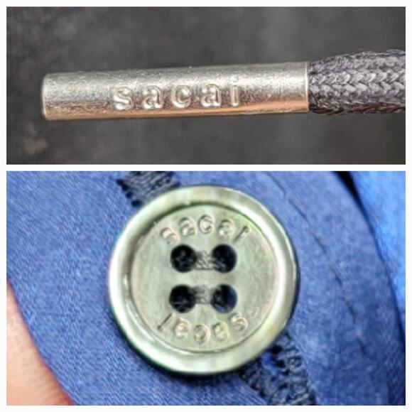 SACAI PLAID COTTON JERSEY MIDI DRESS, SIZE ??? - Picture 8 of 10